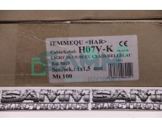 IEMMEQU H07V-K 1X1.5 BLUE SINGLE CORE CABLE WITH FLEXIBLE CONDUCTOR 100 M New